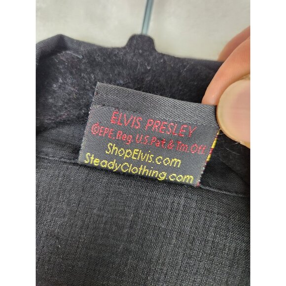 Elvis Presley Steady Viva Las Vegas Card Suits Button Up Shirt Size 2XL Poker - Picture 8 of 16